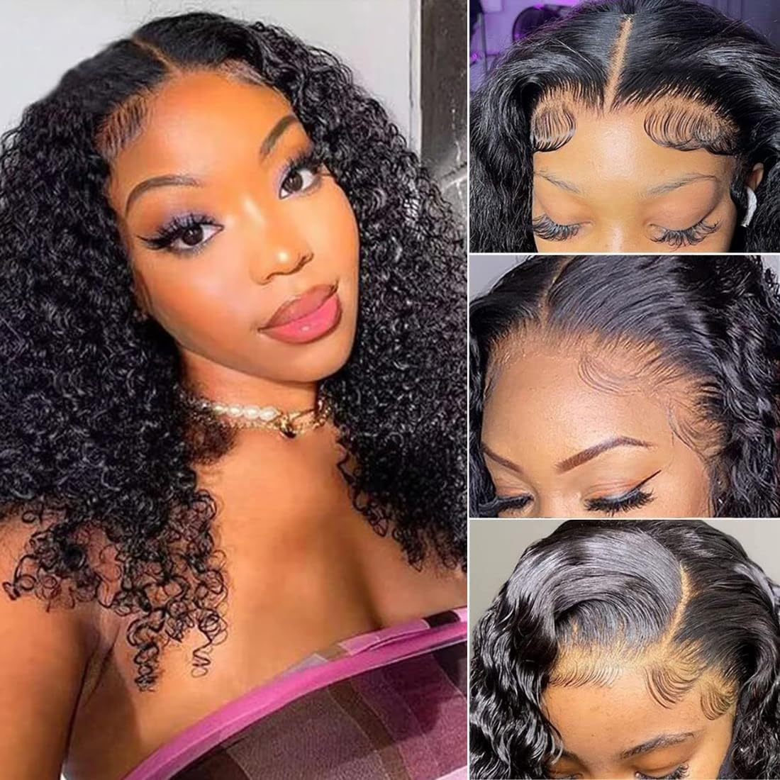 Larima 13x4 HD Lace Front Wig - 180% Density Kinky Curly Human Hair Wig for Black Women | Pre-Plucked with Baby Hair | 20 Inch Natural Color Virgin Hair | Glueless Wear & Go Wig | Perfect for Daily Wear, Special Occasions & Protective Styling