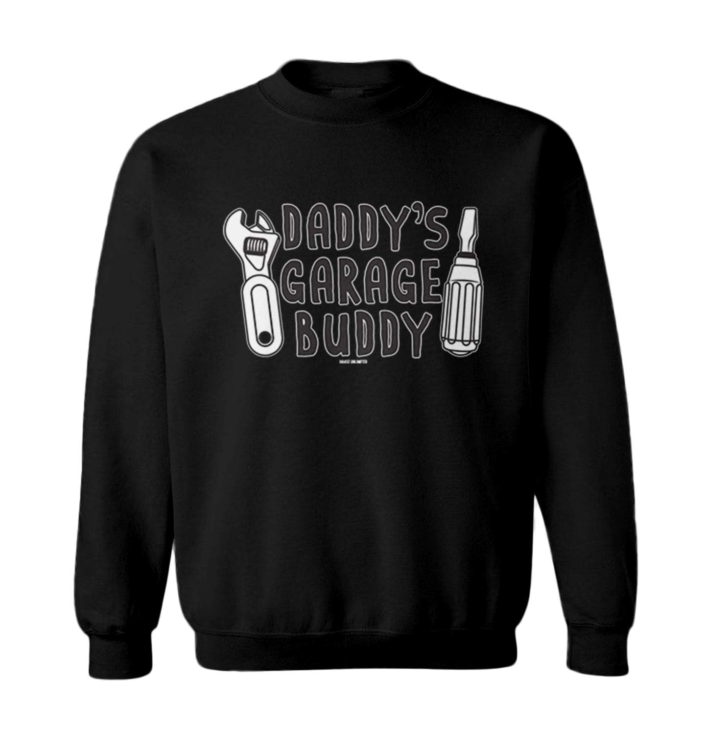 Daddy's Garage Buddy - Mechanic-Themed Fleece Crewneck Sweater for Toddlers | Perfect for Father-Son Bonding & DIY Projects