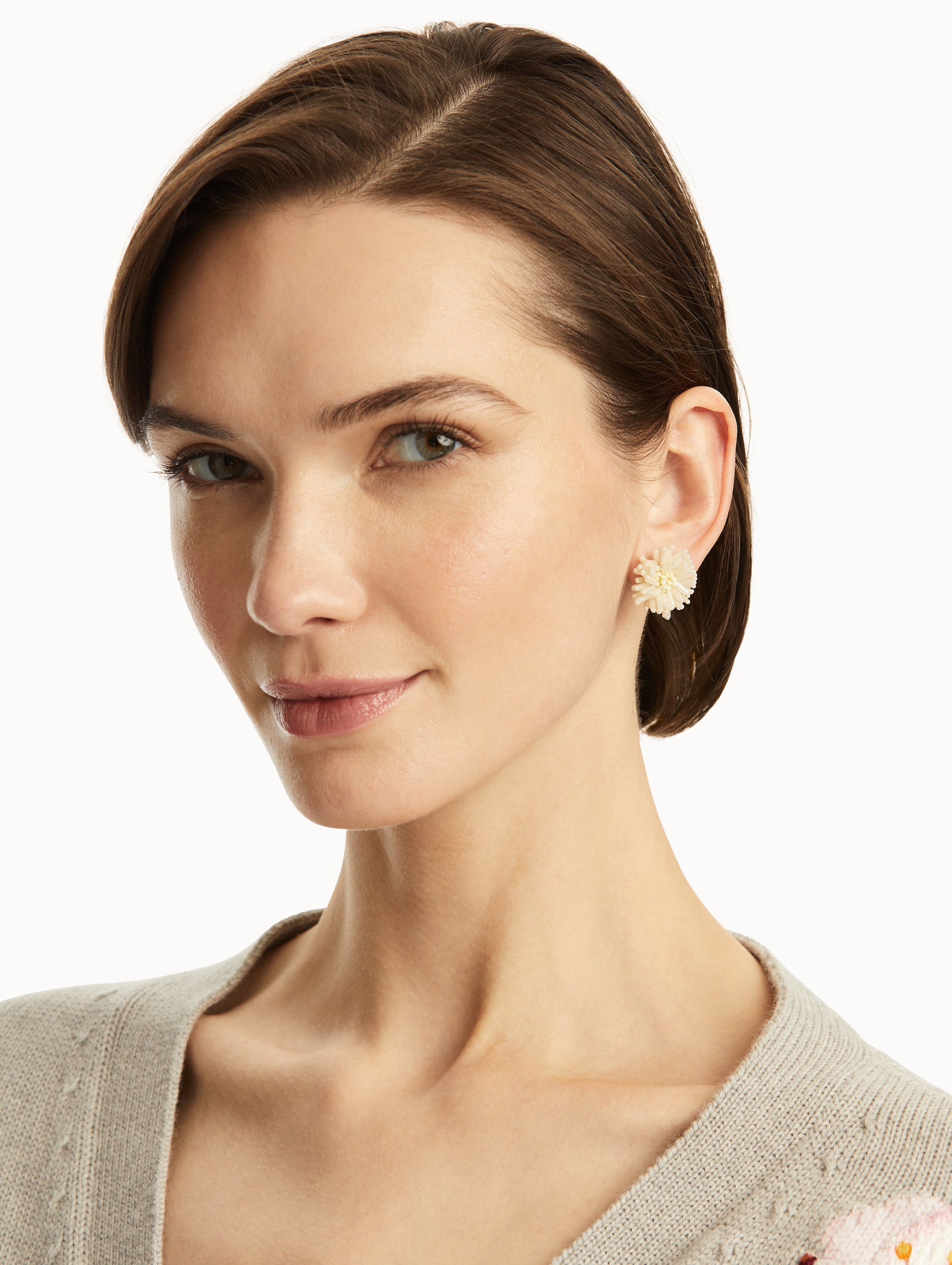 Pompom Flower Earrings for Women - Cute Floral Dangle Earrings for Spring & Summer Outfits - Perfect for Weddings, Parties & Everyday Wear