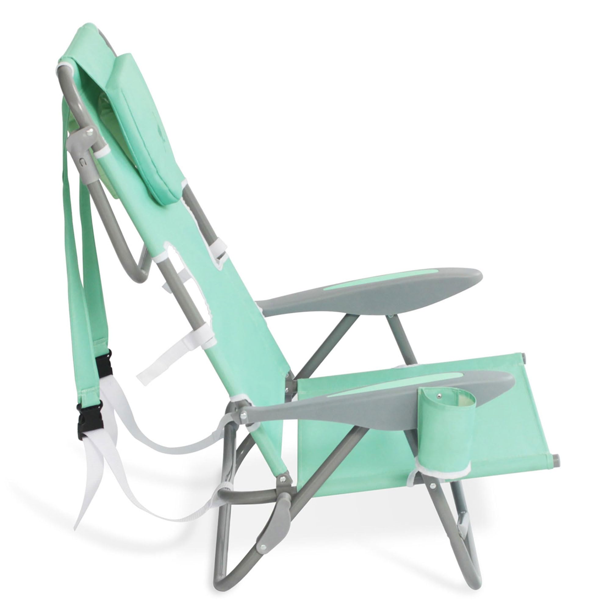 Premium Ostrich Chaise Lounge - Foldable Sunbathing Chair for Poolside, Beach & Outdoor Camping | Adjustable Reclining Backrest | Teal Blue | Perfect for Relaxing by the Pool, Beach Vacations & Backyard Lounging