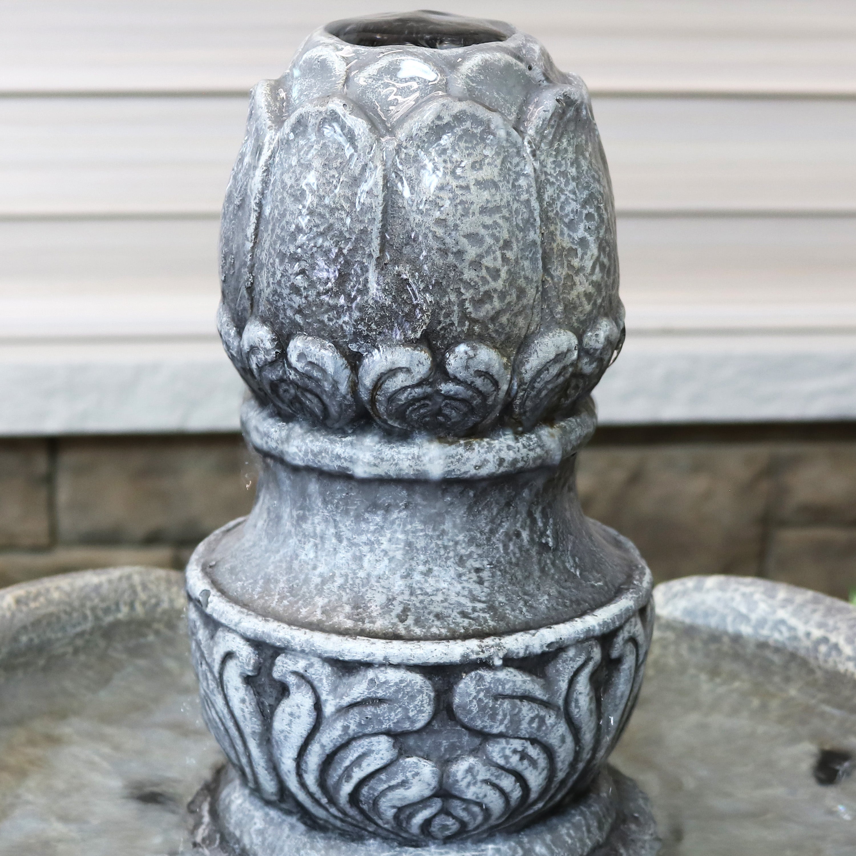 Sunnydaze 2-Tier Outdoor Water Fountain with French Garden Design - 50