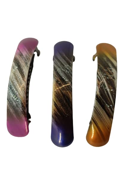 Women's Plastic Hair Clips - Non-Slip Hair Pins for Women & Girls (Pack of 3) - Perfect for School, Work, Gym & Everyday Hairstyles