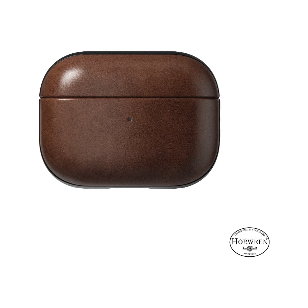 Premium Nomad Modern Leather Case for AirPods Pro 2 - Genuine Rustic Brown Horween Leather - Protective & Stylish Cover for Travel, Work & Everyday Use