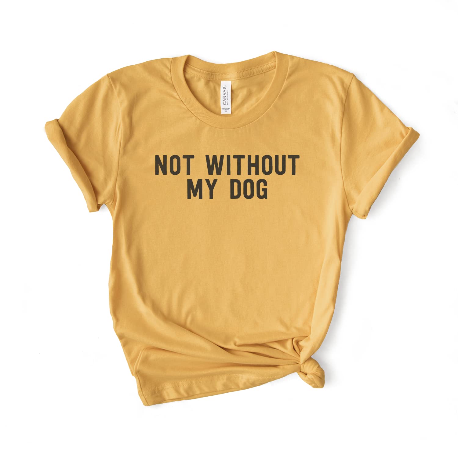 Funny Pitbull T-Shirt for Dog Lovers - Soft Unisex Tee with 'Not Without My Dog' Design - Perfect for Casual Wear, Dog Parks & Pitbull Enthusiasts