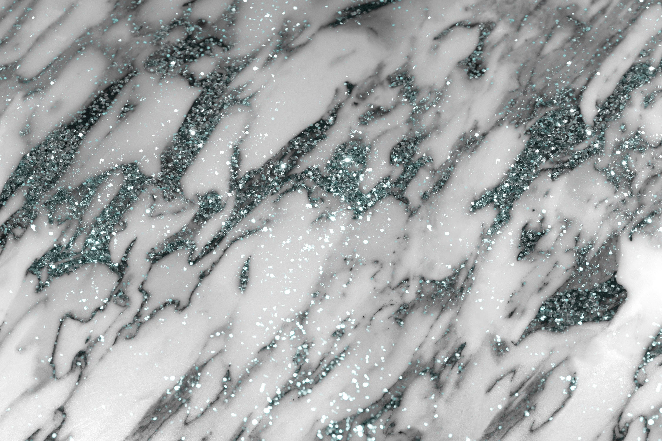 Classic White Marble Light Blue Glitter Glam Phone Case - Trendy Protective Cover for iPhone & Samsung | Perfect for Parties, Weddings & Everyday Style