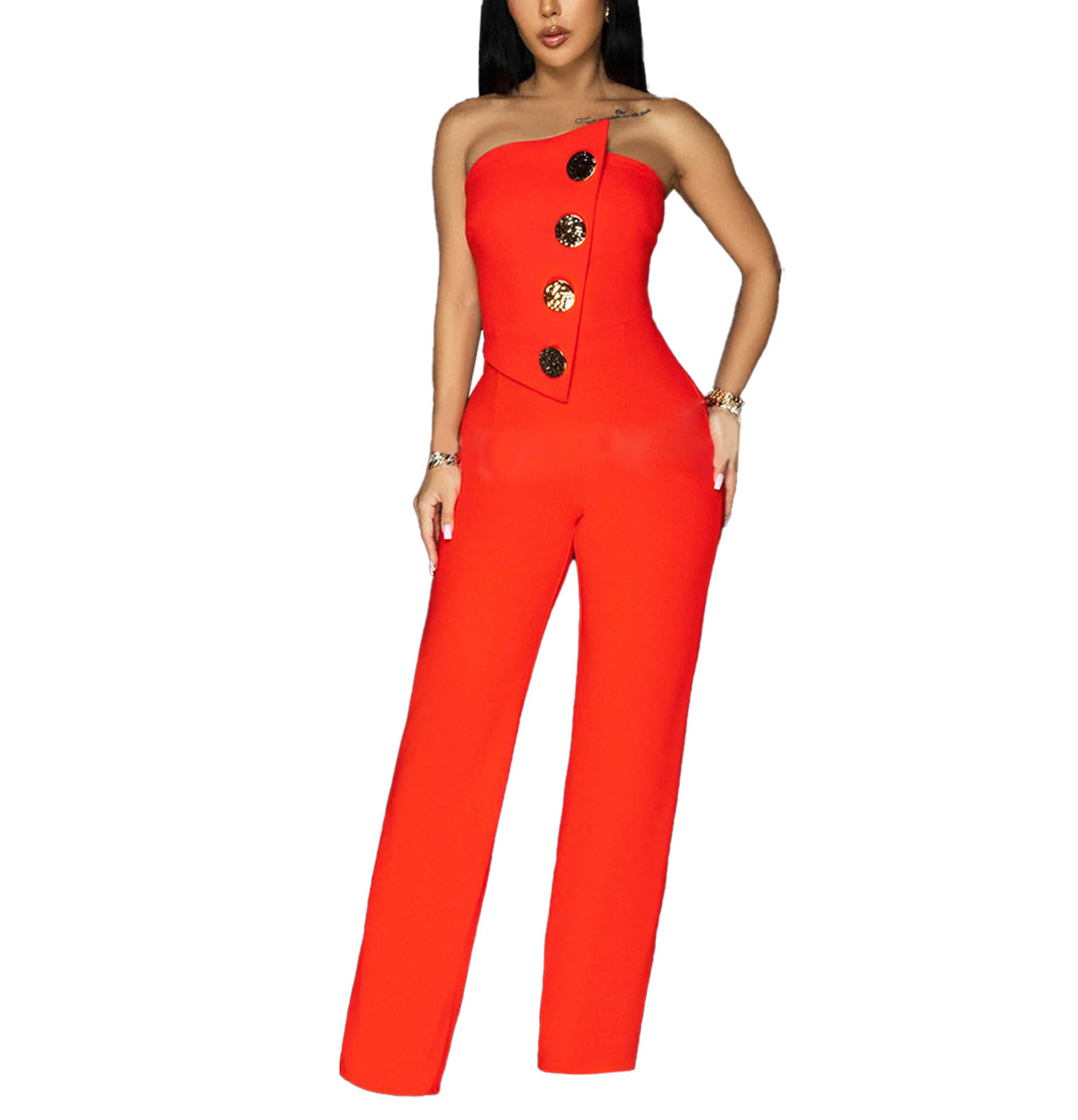Women's Sleeveless Jumpsuit Romper - Summer Casual Outfit for Beach, Party & Vacation | Fashion One-Piece Jumpsuit for Women