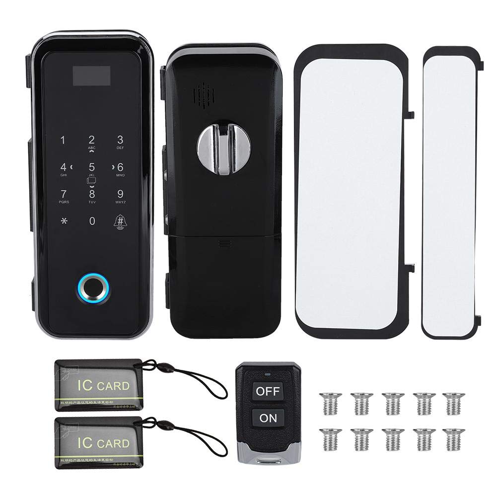 Smart Fingerprint Door Lock with Keypad - Electronic Keyless Entry, Remote Control & Password Access for Home Security - Ideal for Apartments, Offices & Glass Doors