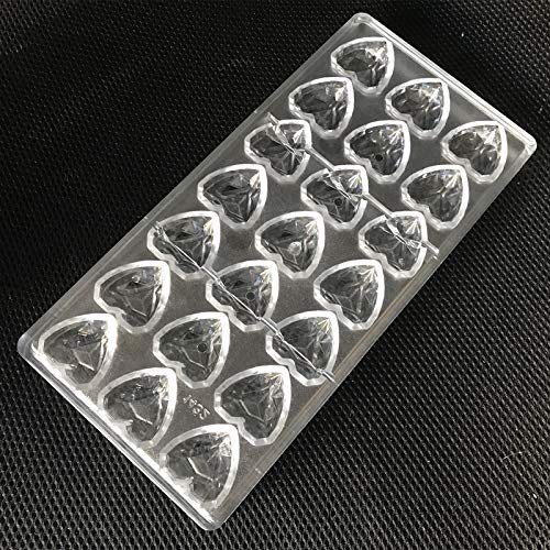 Premium Diamond Heart Chocolate Mold - Polycarbonate Candy Tray for Valentine's Gifts, Wedding Favors & DIY Desserts - Perfect for Chocolate Making, Candy Crafts & Baking Decorations