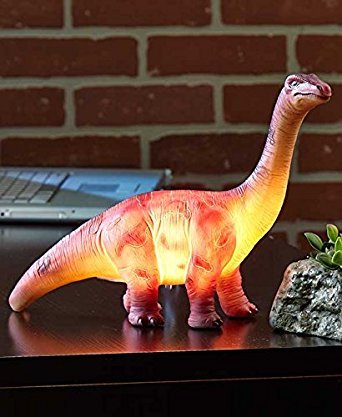 AgoKud 5.0 Inch Dinosaur Night Light - Cute Dinosaur Table Lamp for Kids Room Decor, Bedside Nursery Lighting, Birthday Gift for Boys & Girls