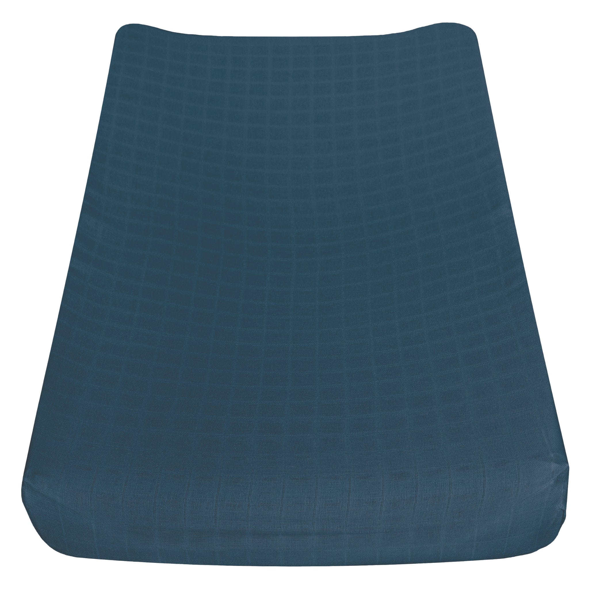 Organic Cotton Muslin Changing Pad Cover - Soft, Breathable & Washable - Navy Blue for Baby Nursery & Diaper Changing Station