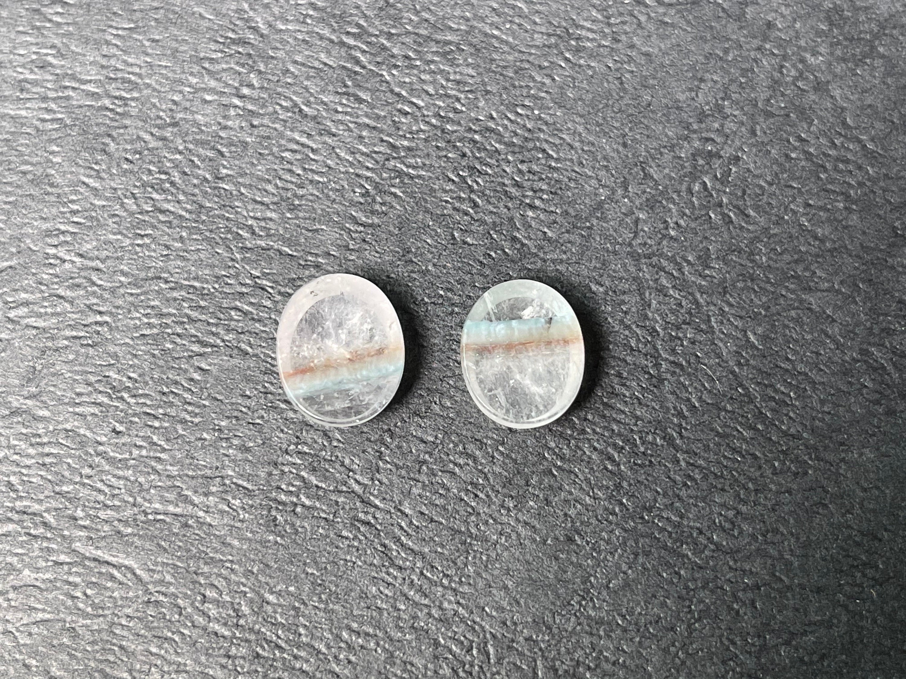 GILALITE Cabochons | Medusa Paraiba Quartz Striped Oval Gemstones for Jewelry Making (43804) – Perfect for Necklaces, Earrings & DIY Craft Projects