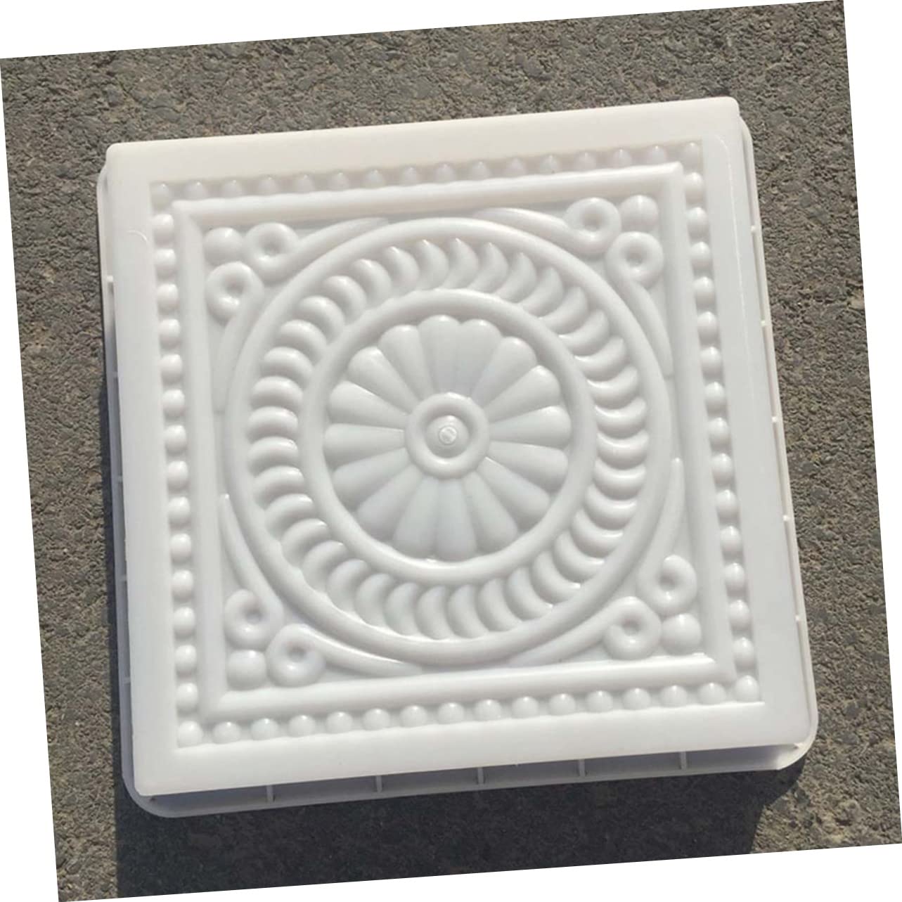 Kisangel Cpavement Mold - Concrete Stepping Stone Molds & Paver Molds for DIY Garden Path - White Antique Brick Design - Perfect for Patio, Walkway, and Landscape Decoration