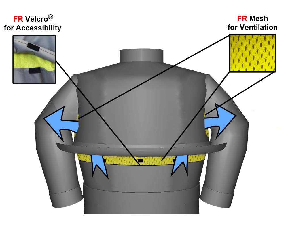 Summit Breeze MCR Flame Resistant Vented Shirt with Back Buttons - Grey, Large Size | Workwear for Oil Rig, Construction & Outdoor Safety