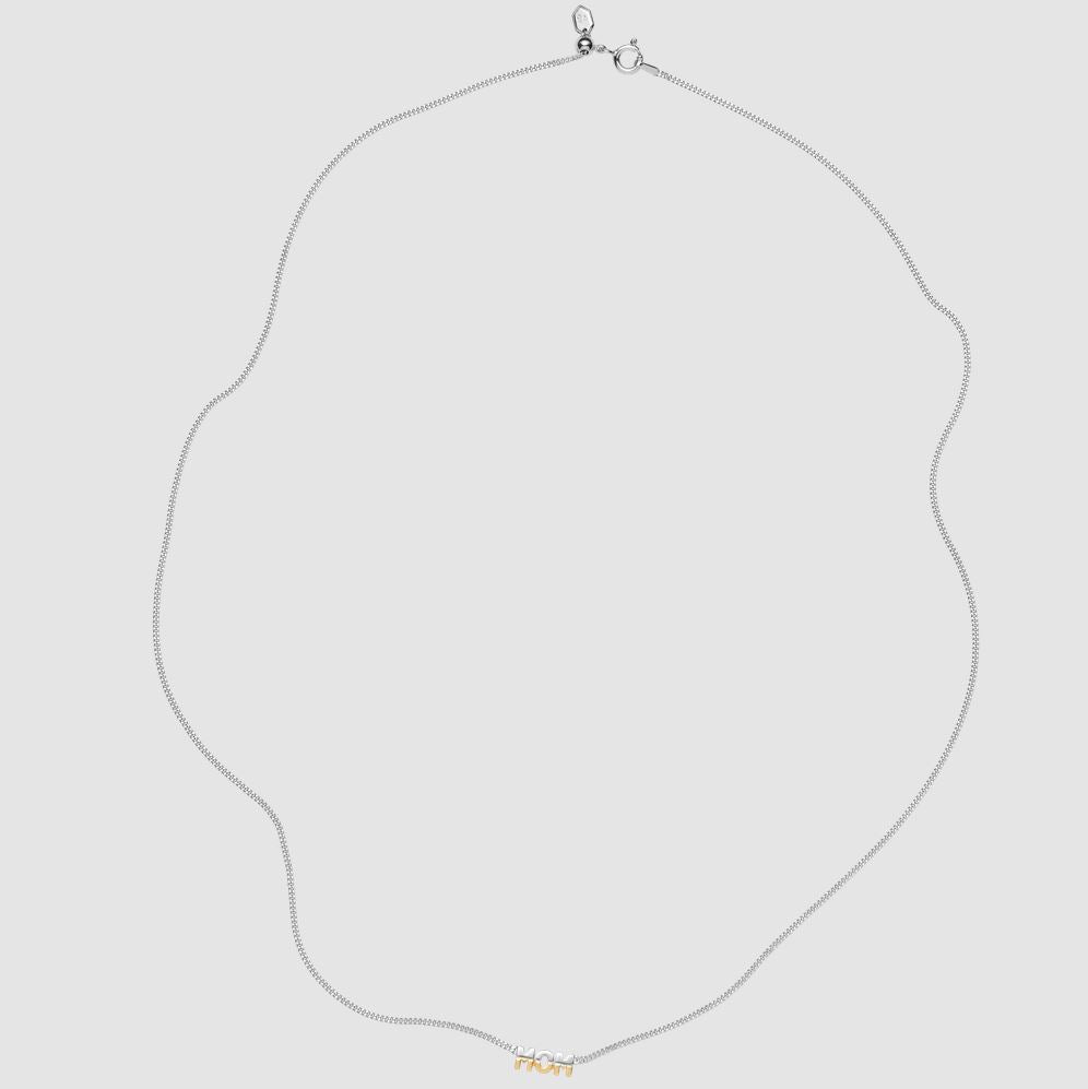 Two Tone 43 Necklace for Women - Silver & Gold Plated Elegant Jewelry Gift for Mom, Wife, Girlfriend | Perfect for Birthdays, Anniversaries, Valentine's Day & Special Occasions