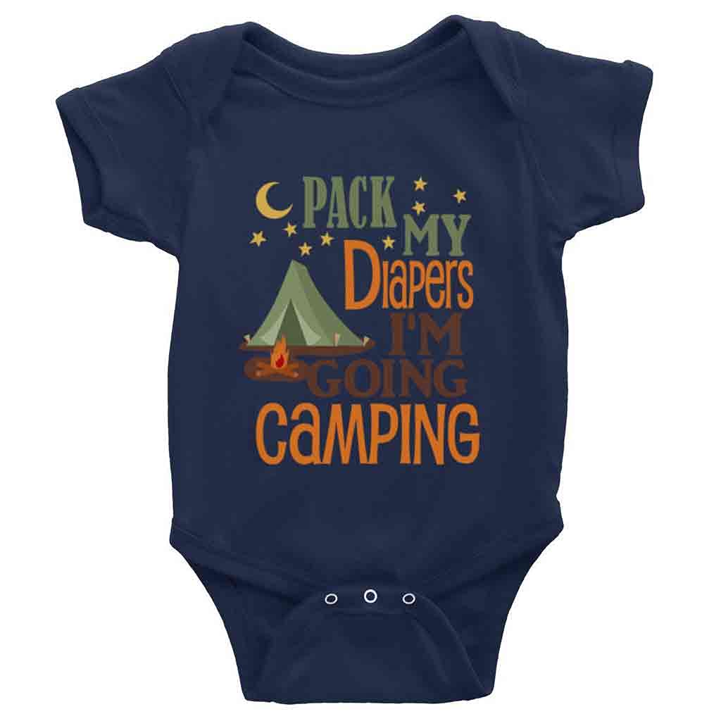 Adorable Pack Diaper Camping Bodysuit for Baby Girls & Boys - Soft Infant Toddler Creeper Outfit - Perfect for Outdoor Adventures & Family Trips