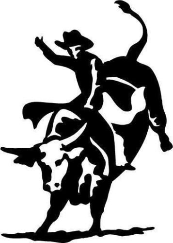 Bull Rider Die Cut Vinyl Decal Sticker for Car Windows, Walls, Laptops, MacBooks, Tool Boxes - Durable Adhesive for Any Smooth Surface - Perfect for Car Decoration, Office & Home Decor