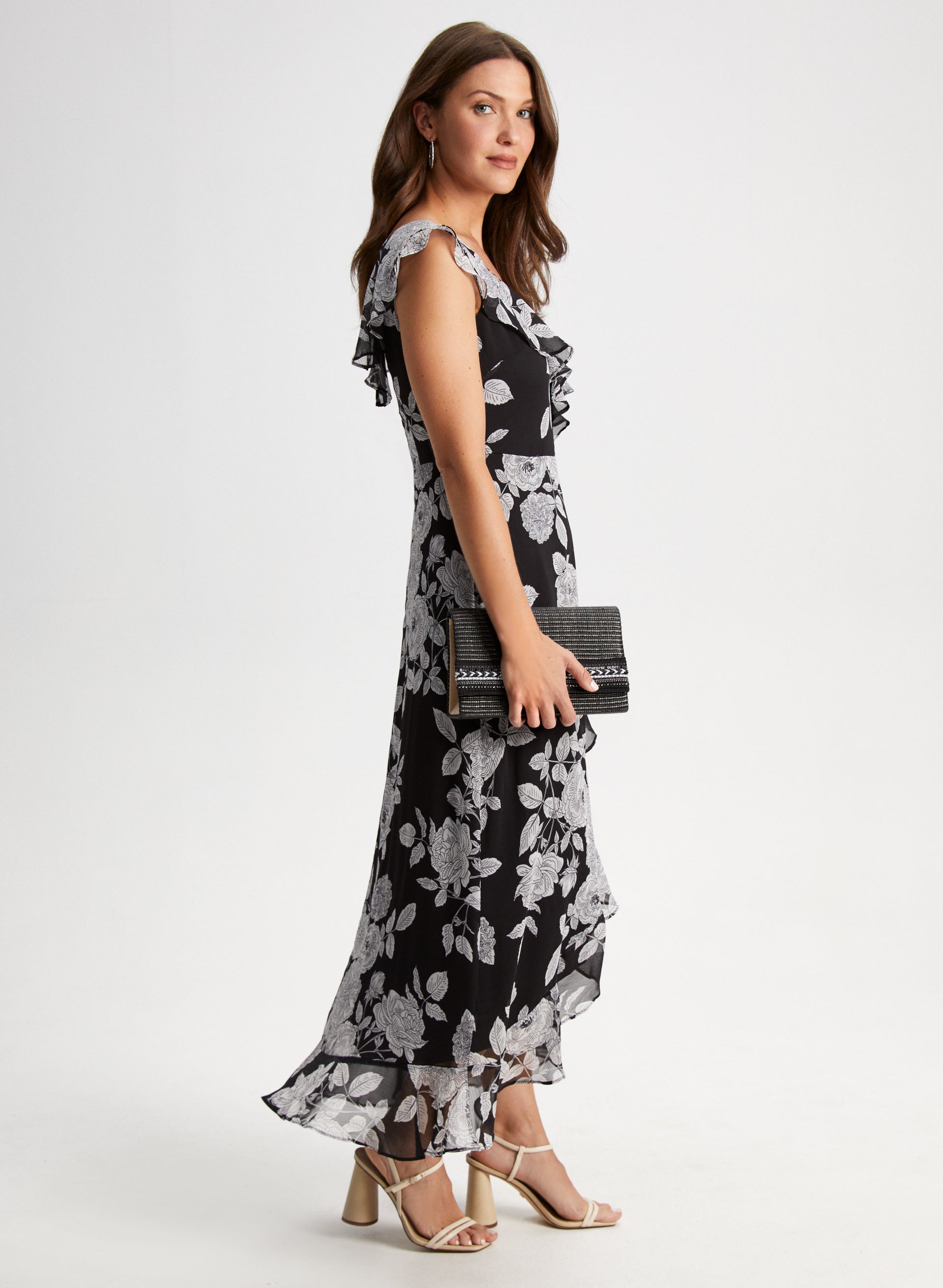 Floral Print Maxi Dress for Women - Summer Boho Long Flowy Dress with Pockets | Perfect for Beach, Vacation & Casual Outings