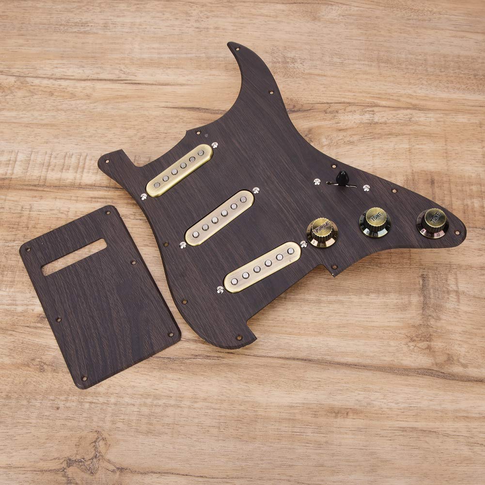 Loaded SSS Humbucker Pickguard & Back Plate Set - Prewired Guitar Pickups with Accessories | Perfect for Stratocaster Upgrades & DIY Guitar Mods