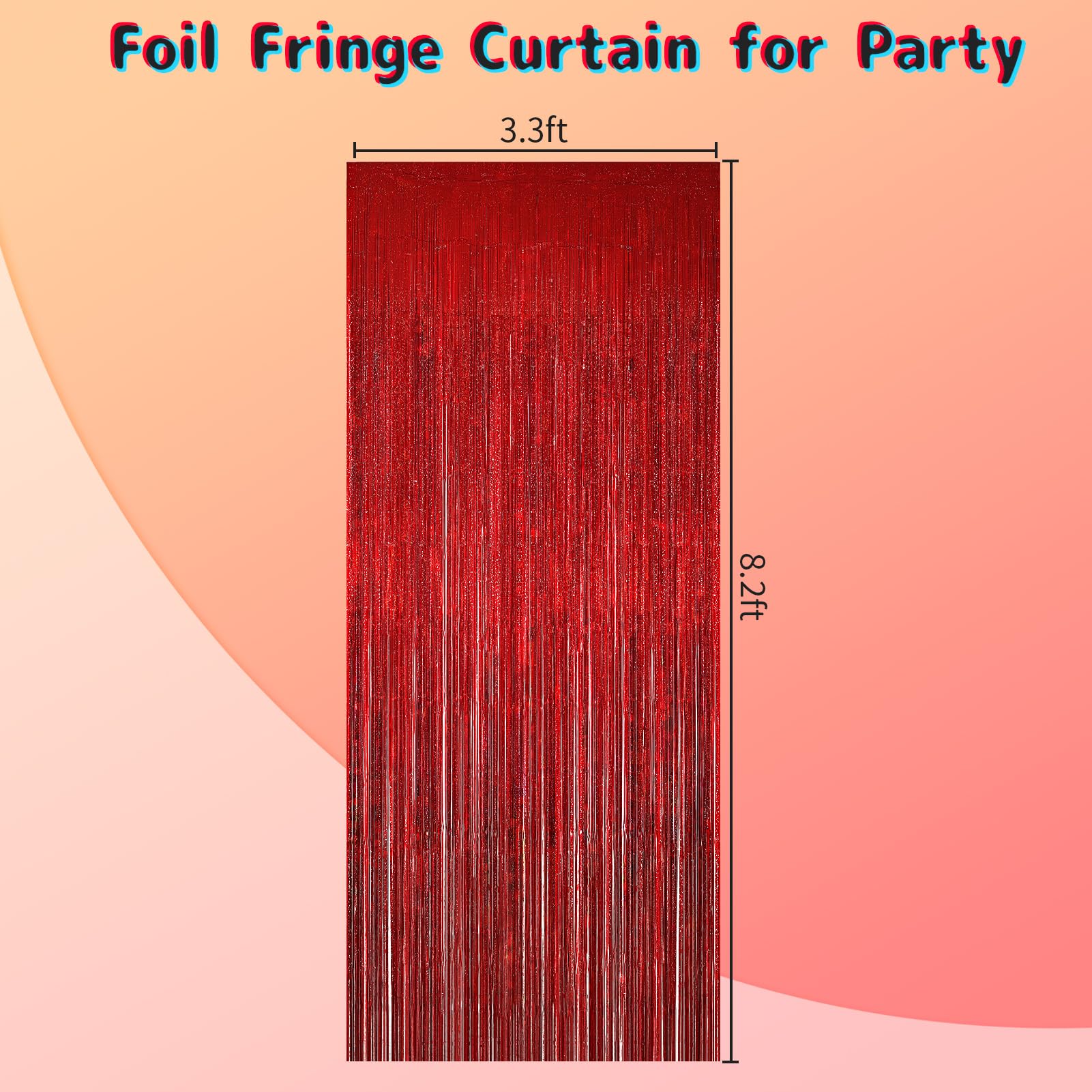 3 Pack Foil Fringe Curtains for Party Decorations - 8.2 x 3.3 FT Tinsel Streamers Backdrop for Birthday, Graduation & Photo Booth (Gold/Silver) | Perfect for Wedding, Baby Shower & Holiday Celebrations