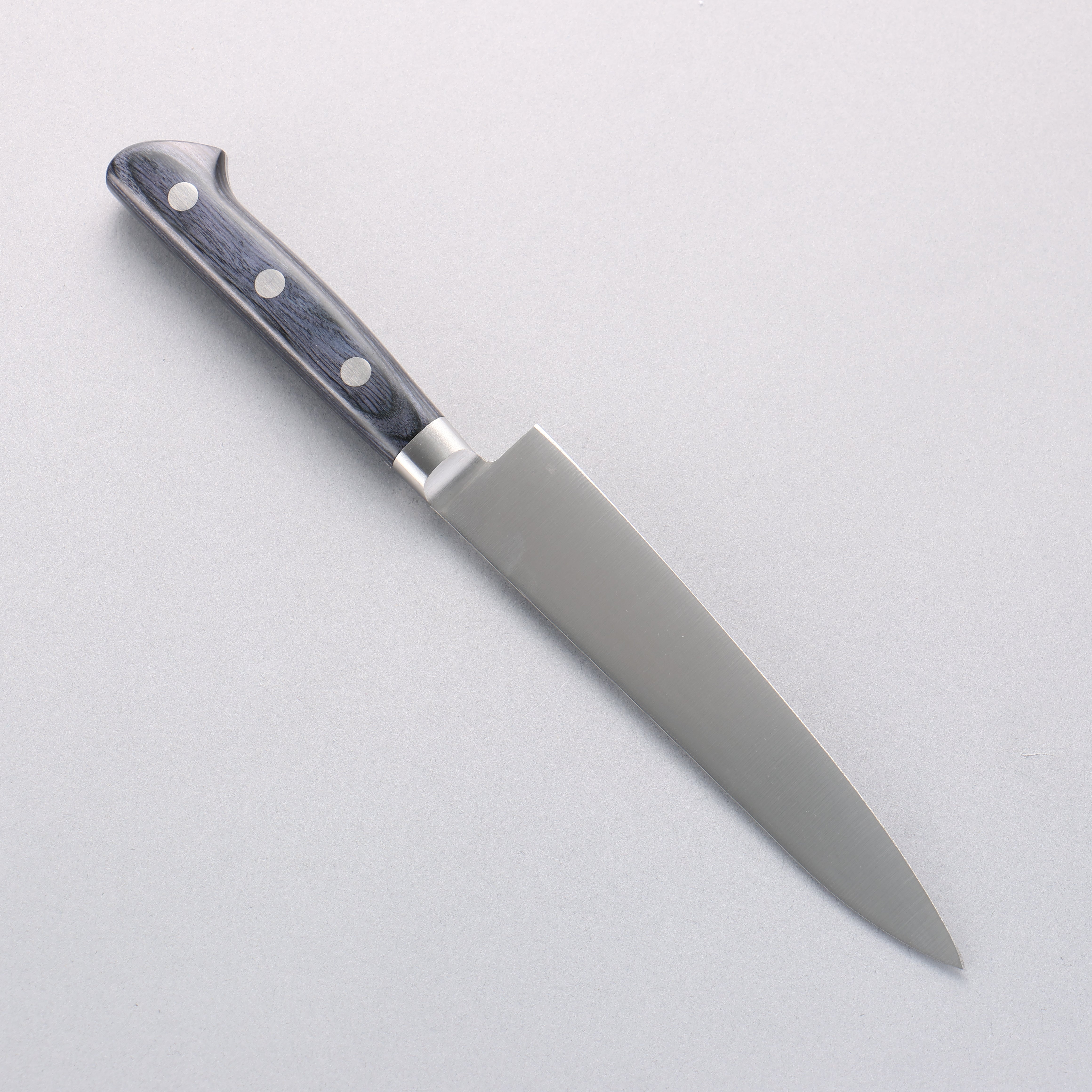 Premium Seisuke Seiten Molybdenum Petty Utility Knife 150mm - Navy Blue Pakkawood Handle with Protective Sheath - Perfect for Sushi, Vegetables & Precision Kitchen Tasks