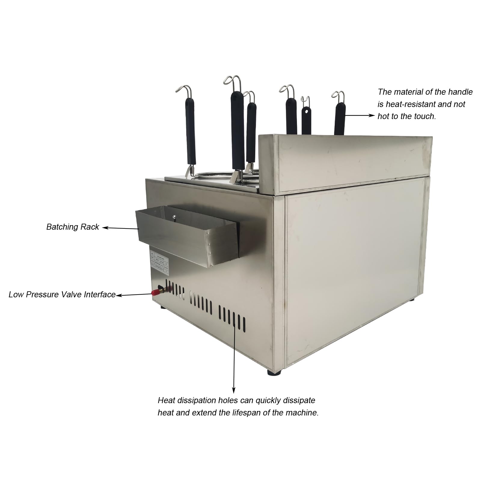 Commercial 6-Hole Stainless Steel Pasta Cooker Machine - LP Gas Noodle Boiler with Baskets & Filter - Perfect for Restaurants, Catering & Food Trucks - Dumpling & Noodle Making Equipment