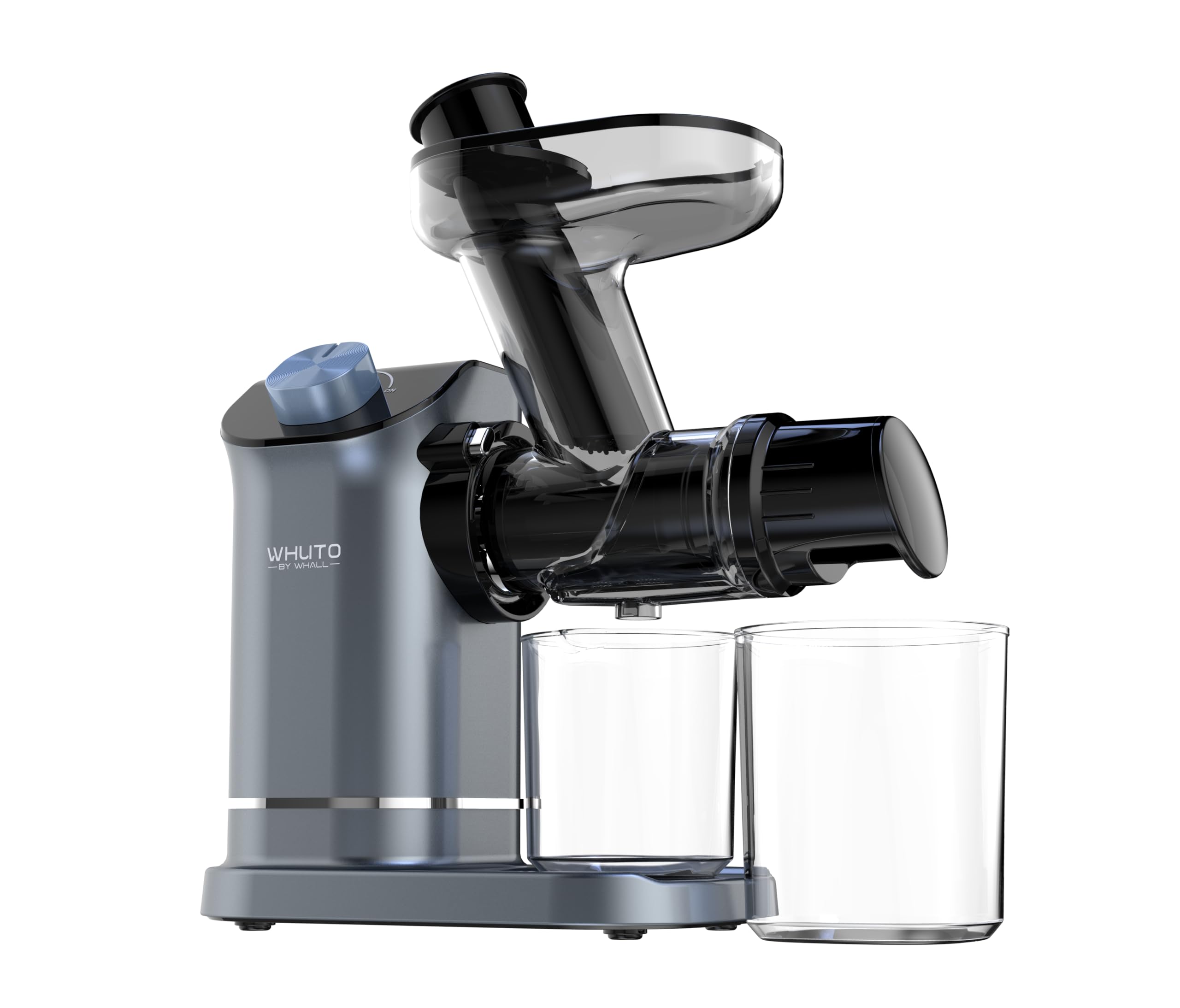 Premium Cold Press Masticating Juicer - High Yield Slow Juicer for Fruits & Vegetables, Quiet Reverse Function, Easy Clean with Brush - Perfect for Healthy Juicing, Detox, Carrot & Celery Juice at Home (Blue)