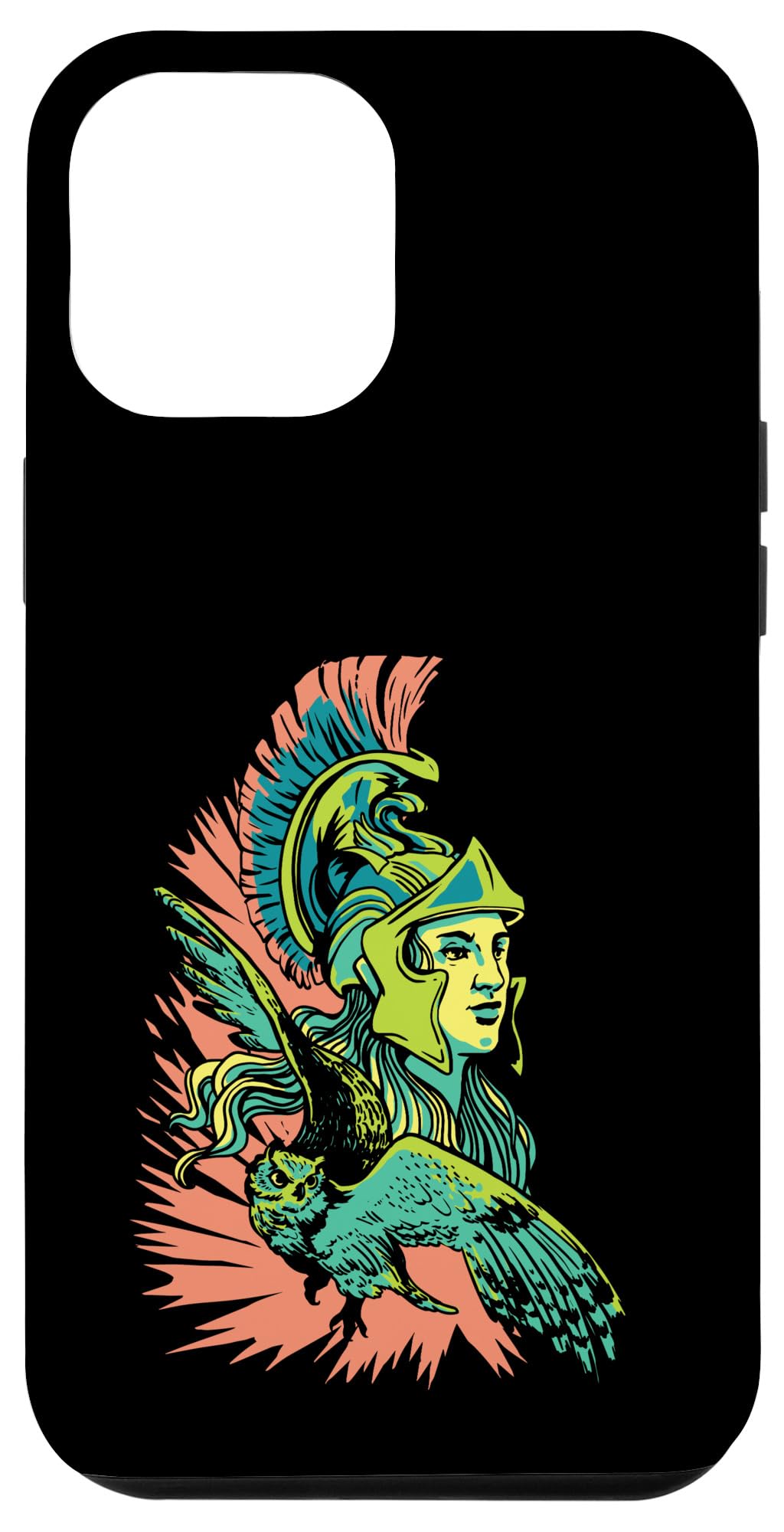 iPhone 14 Pro Max Case - Greek Mythology Design Featuring Athena Goddess | Ancient Greece Art Inspired Protective Cover for Daily Use, Travel & Gifts