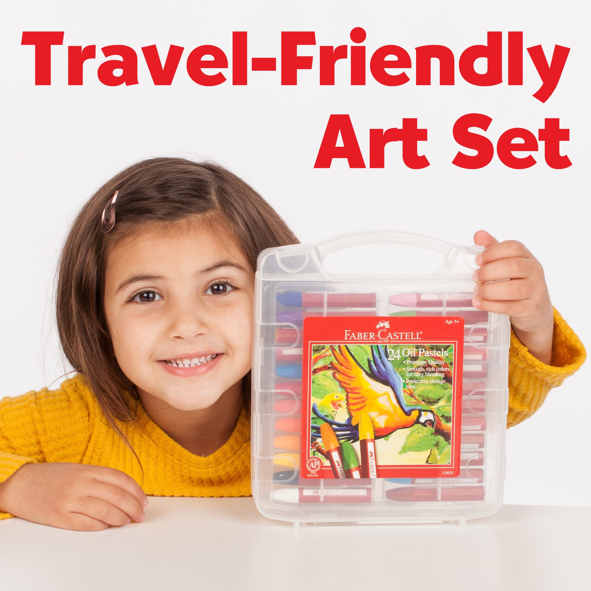 24-Piece Oil Pastel Set in Durable Storage Case - Vibrant Colors for Artists & Students - Perfect for Sketching, Drawing & DIY Art Projects