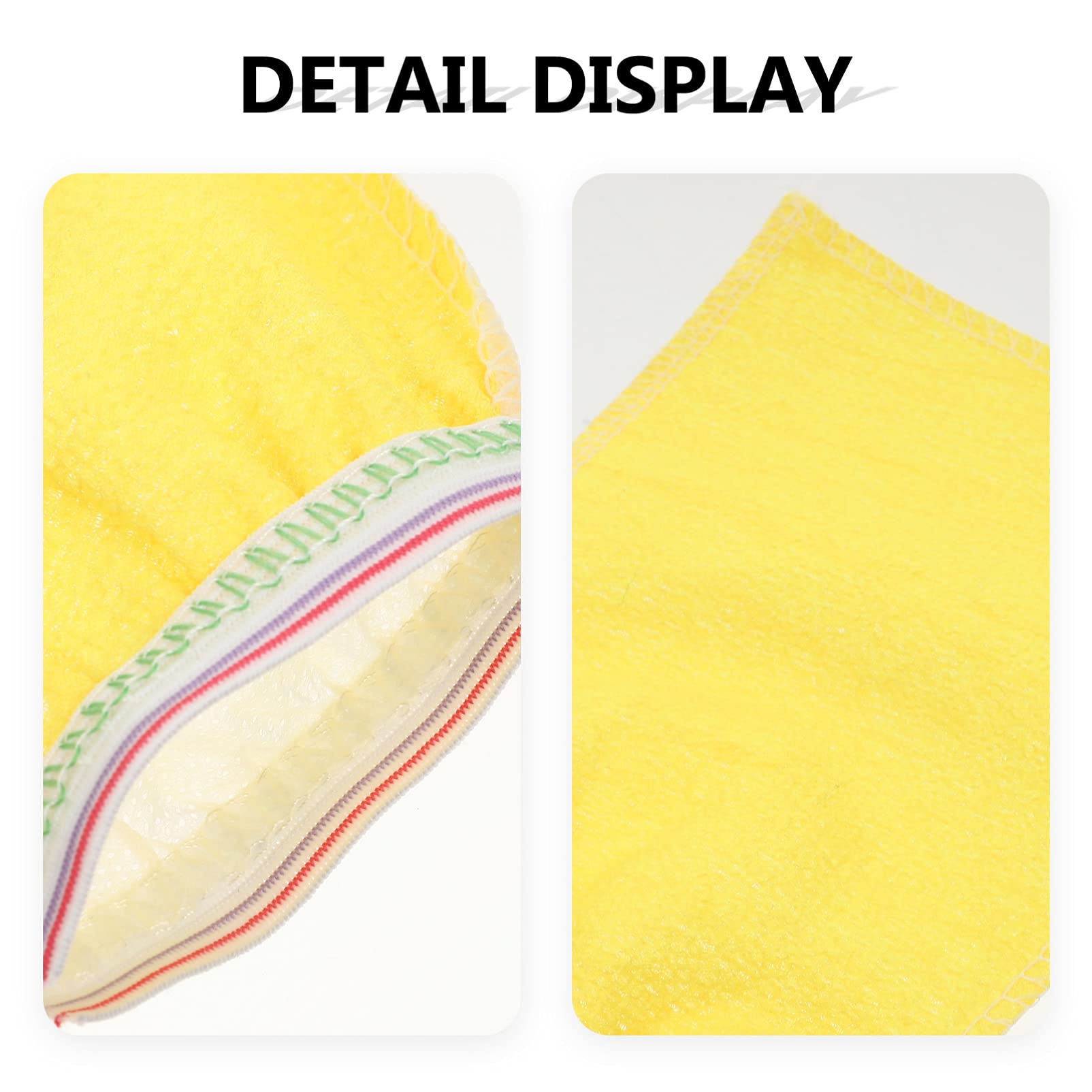 EXCEART 25Pcs Exfoliating Bath Scrubbers - Premium Exfoliating Washcloths for Shower & Spa, Body Scrub Mitts for Dead Skin Removal & Smooth Skin (Yellow) - Perfect for Home Spa Days, Gift Sets & Self-Care Routines