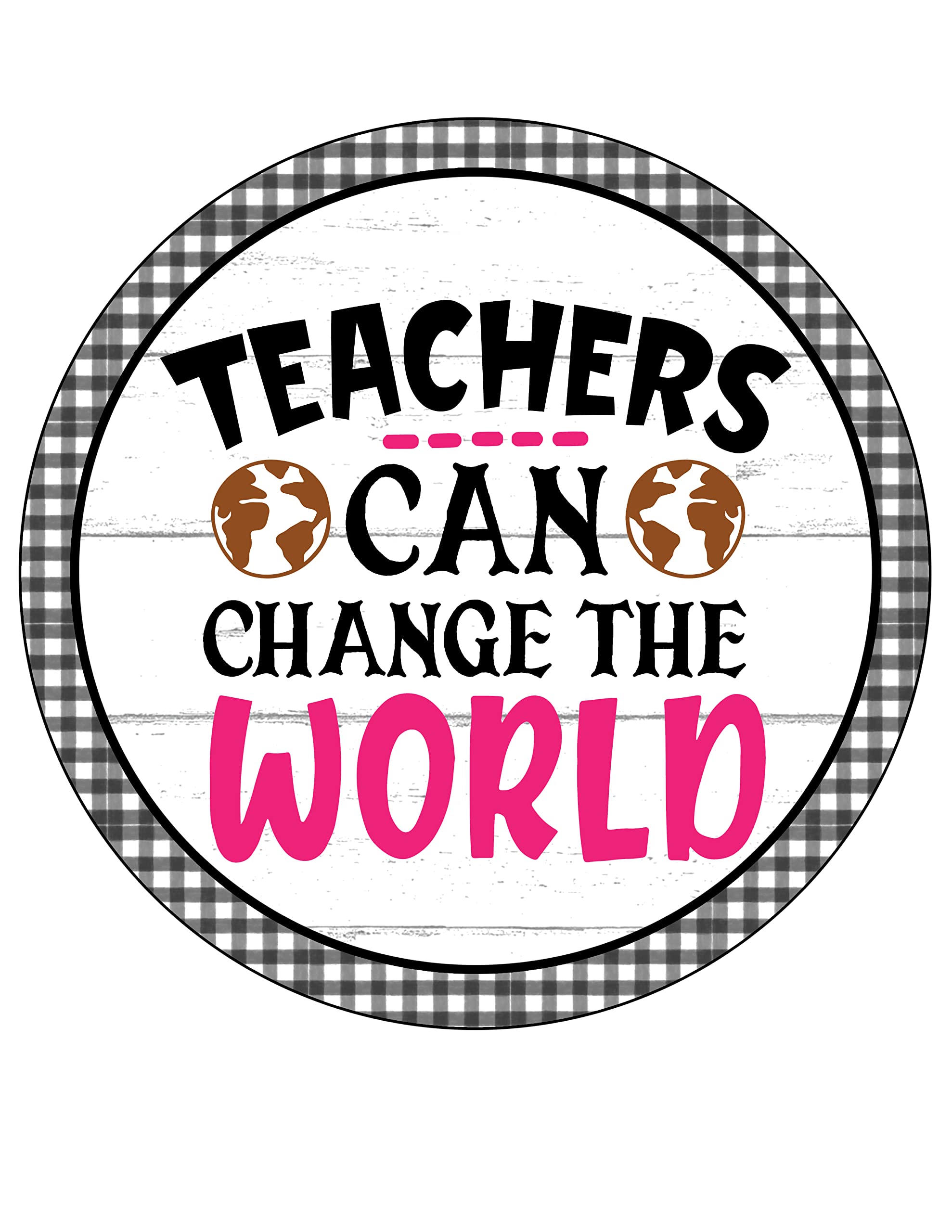 Teacher Appreciation Gift - Round Wooden Wreath Door Hanger Sign for Homeschool & Classroom Decor - Perfect for Teacher's Day, Back to School & Thank You Gifts