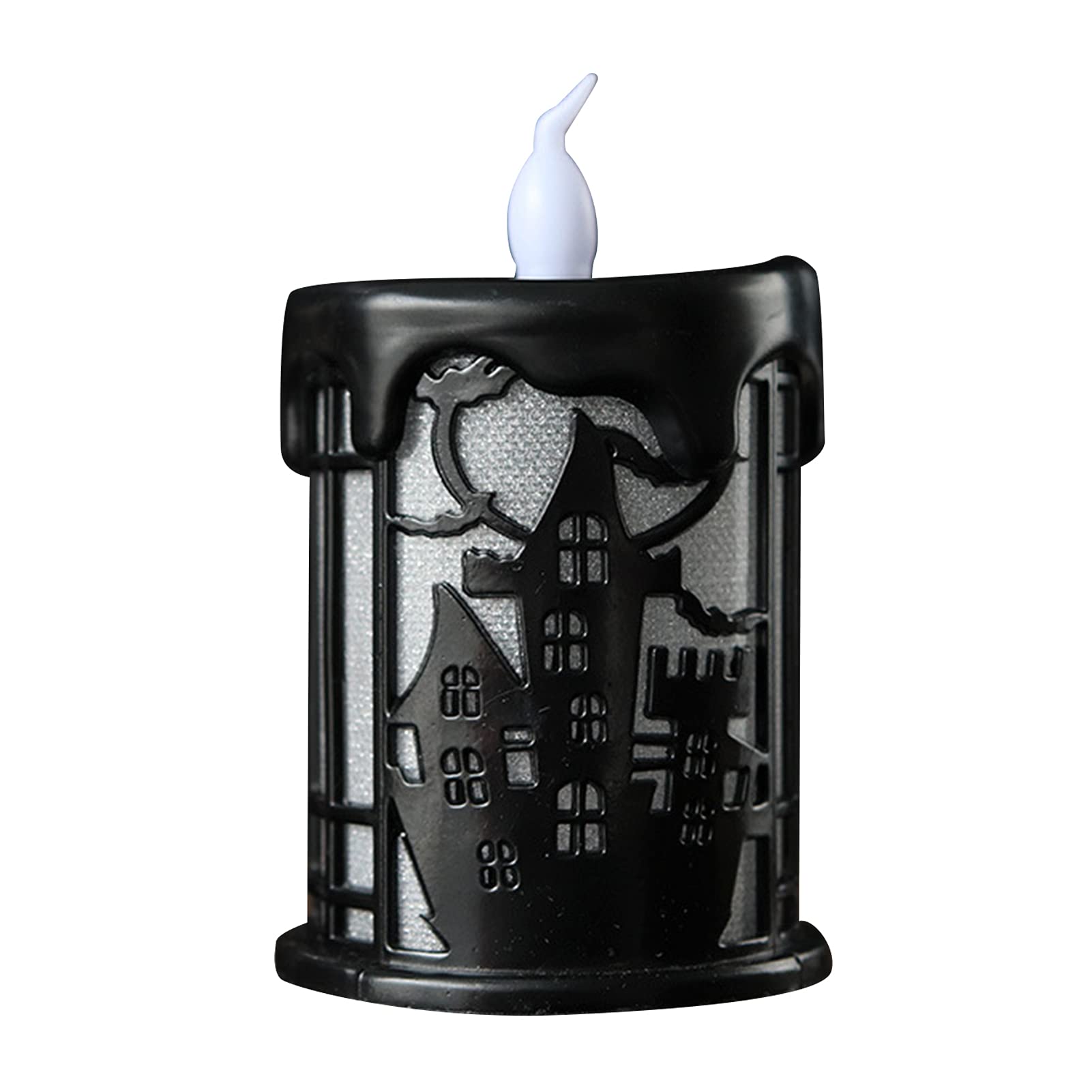 Spider Web LED Resin Candle Light - Battery Powered Halloween Decor for Home, Party, Outdoor & Garden | Perfect for Halloween Party Decorations, Haunted House Lighting, and Spooky Outdoor Ambiance