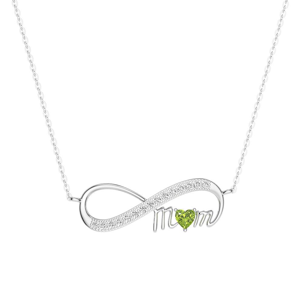 Birthstone Necklace for Mom - Heart Shaped Jewelry with Custom Gemstone | Personalized Gift for Mother's Day, Birthday & Anniversary | Perfect for Everyday Wear & Special Occasions