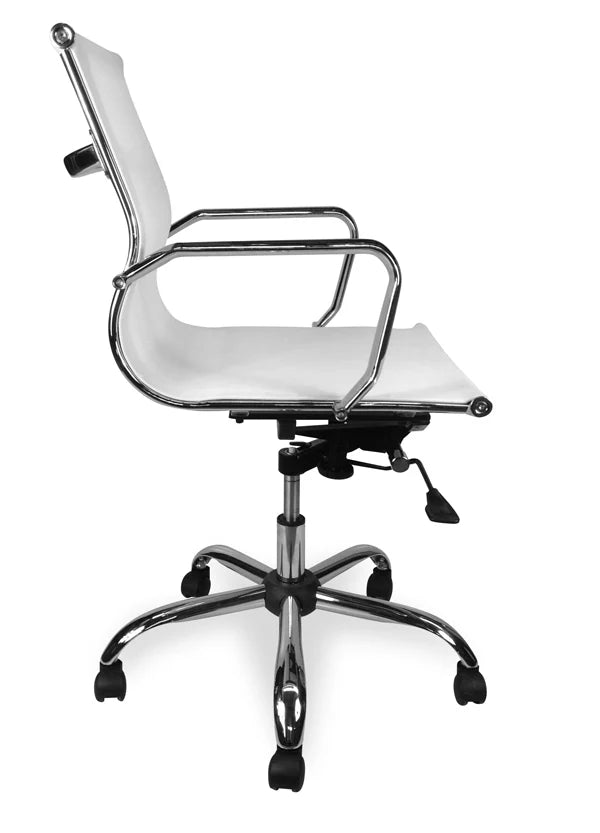 Premium White Mesh Executive Office Chair - Ergonomic Design for Boardroom & Home Office Comfort