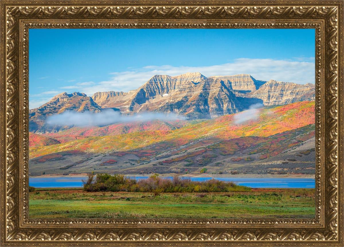 Autumn Splendor Over Timpanogos - Stunning Fall Landscape Photography Print for Home & Office Wall Decor | Perfect for Living Rooms, Bedrooms & Gifts
