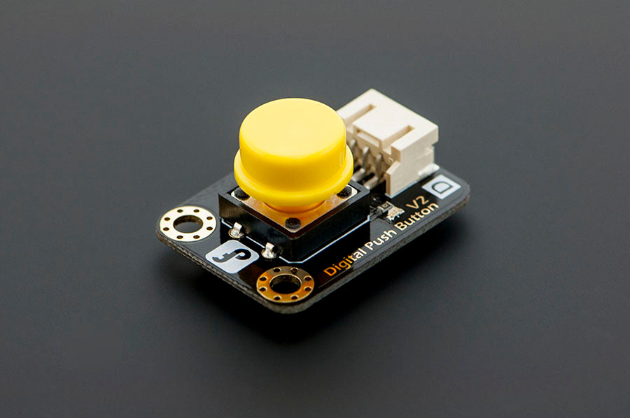 Gravity Digital Push Button Switch (Yellow) - Perfect for DIY Electronics, Arcade Machines, and Home Automation Projects