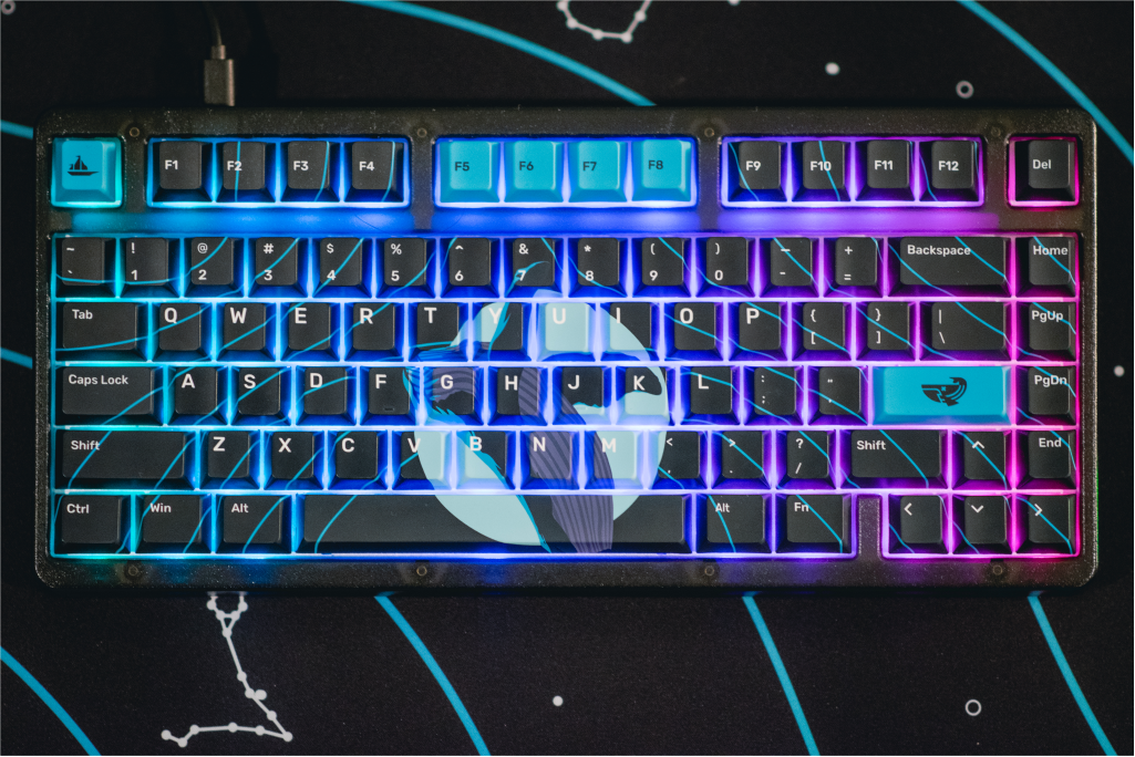 B0aty X Ghost K75 Mechanical Gaming Keyboard Combo - RGB Backlit, Hot-Swappable Switches, Wired USB (Constellation Edition) - Perfect for PC Gaming, Esports & Office Work