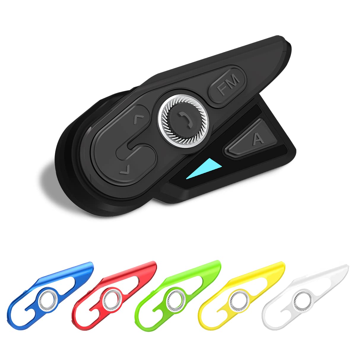 Motorcycle Helmet Bluetooth 5.0 with 8-Person Group Intercom, 6 Color Options, FM Radio, IPX67 Waterproof & DSP/CVC Noise Cancellation - Compatible with Snowmobile, ATV, Dirt Bike Riding | Perfect for Group Rides, Off-Road Adventures & Long-Distance Touring