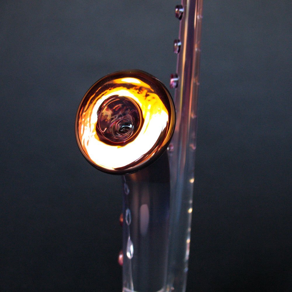 Hand Blown Glass Saxophone Figurine - Unique Musical Instrument Decor for Jazz Lovers & Home Office Decoration - Perfect Gift for Musicians & Collectors
