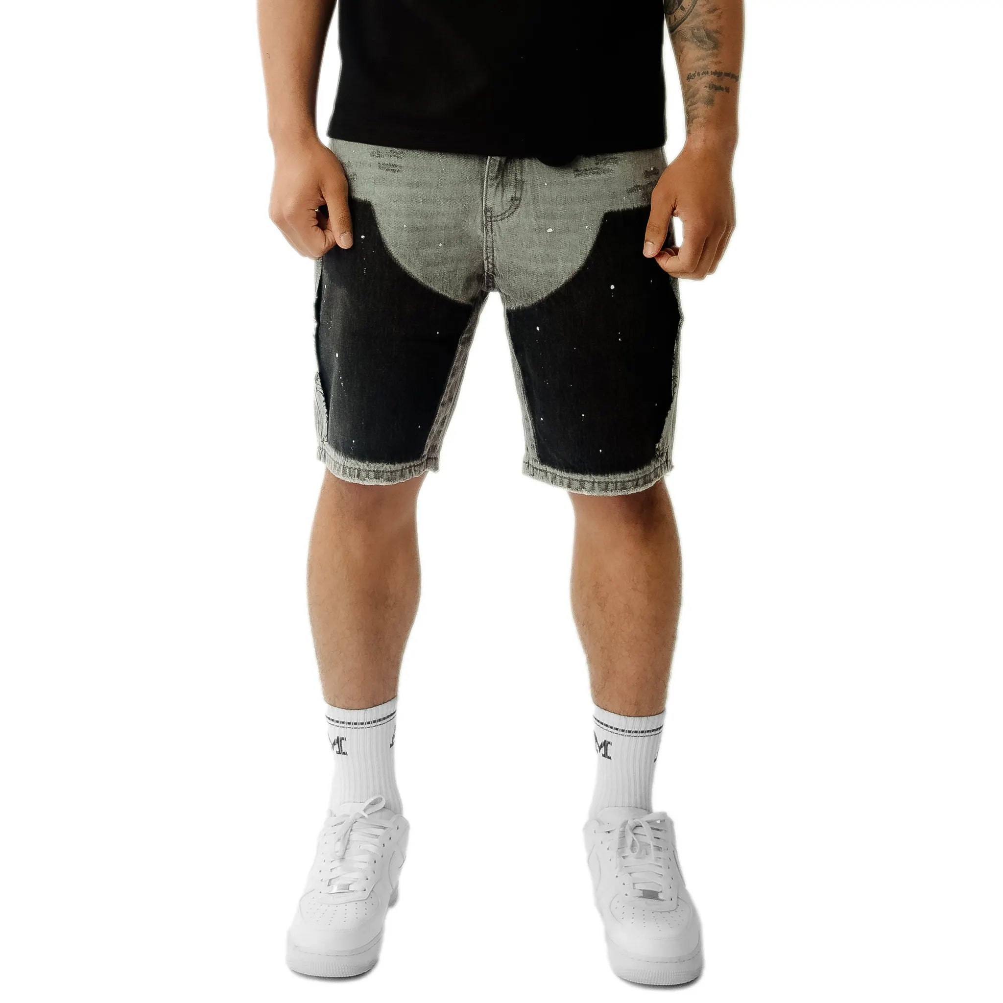 Amicci Adrano Grey Carpenter Shorts for Men - Durable Work Shorts with Multiple Pockets | Perfect for Construction, Hiking & Outdoor Activities