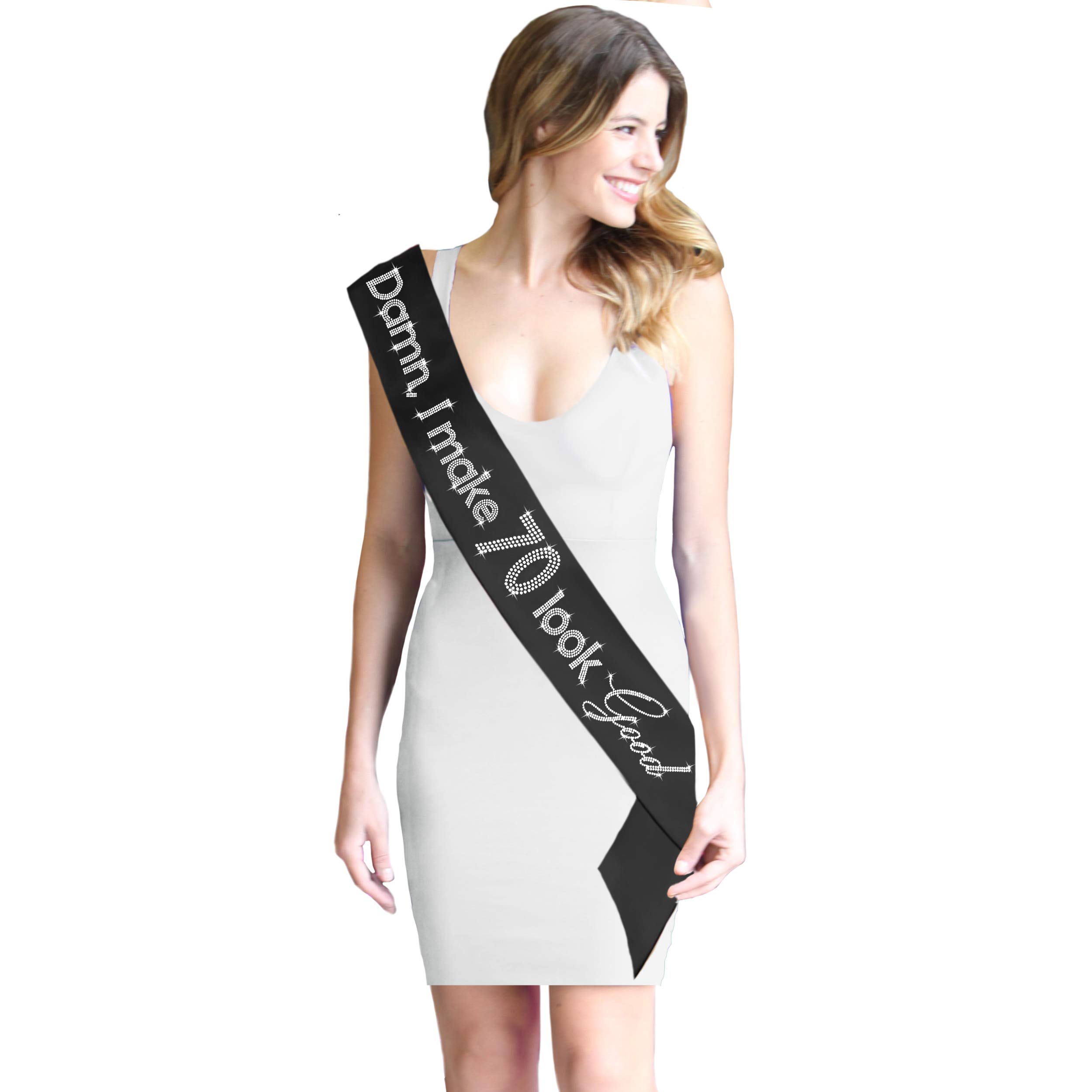 Sparkling 70th Birthday Sash for Women - Elegant Rhinestone Birthday Party Accessory - Perfect 70th Birthday Gift for Mom, Grandma & Friends | Great for Milestone Celebrations, Photo Props & Special Occasions