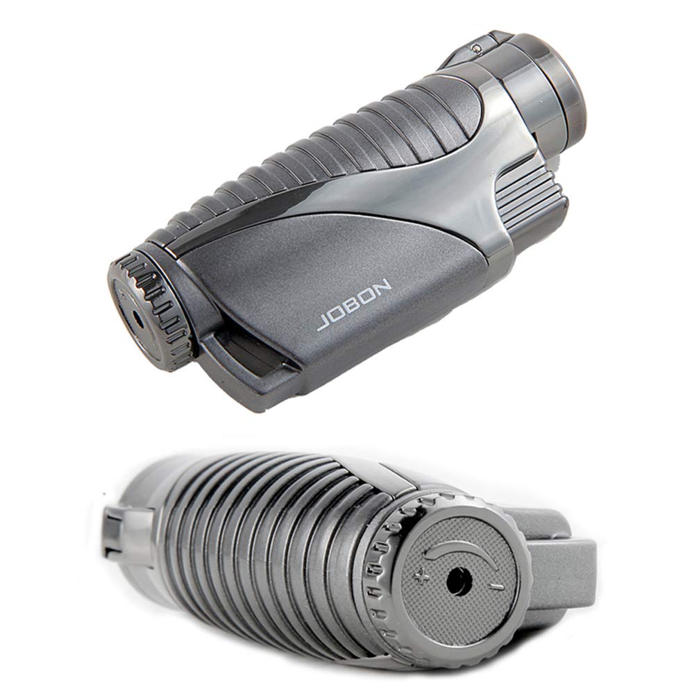 Windproof Butane Lighter - Adjustable Turbo Flame for Cigars & Outdoor Use