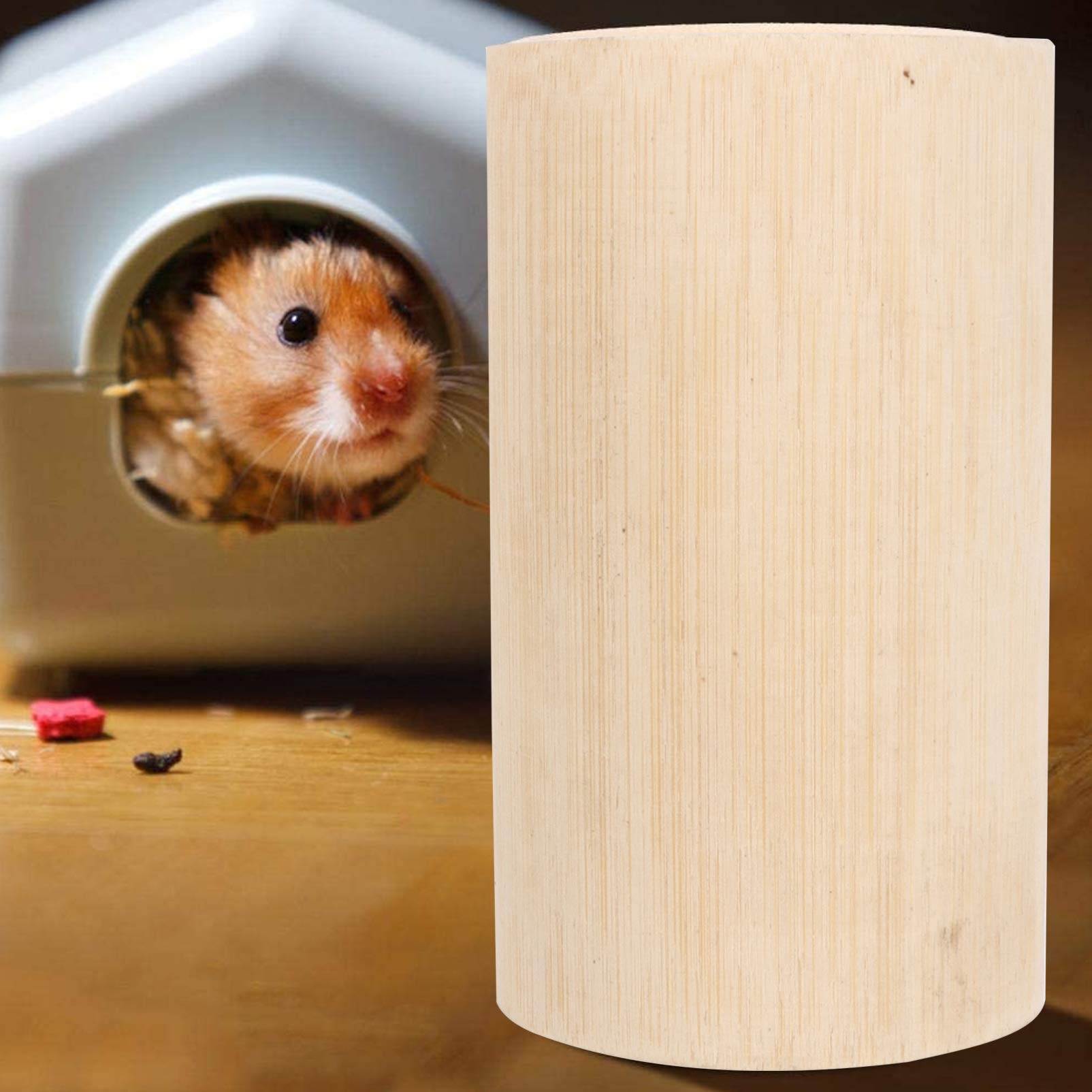 Balacoo Natural Bamboo Hamster Hideout & Chew Toy - Small Animal Activity Tube for Chinchillas, Gerbils, Mice - Durable Pet Supplies for Cage Enrichment & Playtime Fun