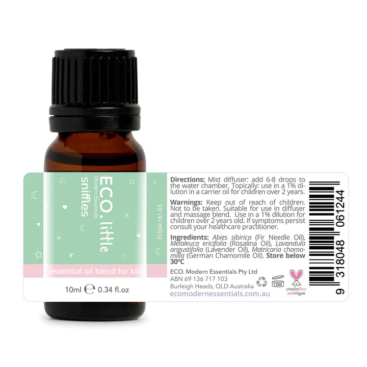 ECO Little Sniffles Essential Oil Blend - Natural Aromatherapy for Cold & Allergy Relief - Perfect for Diffusers, Massage & Home Relaxation