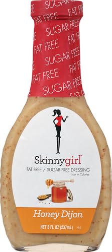 Skinnygirl Fat-Free Sugar-Free Honey Dijon Salad Dressing - 8oz Bottle | Low Calorie Healthy Vinaigrette for Salads, Sandwiches & Meal Prep | Keto & Vegan Friendly