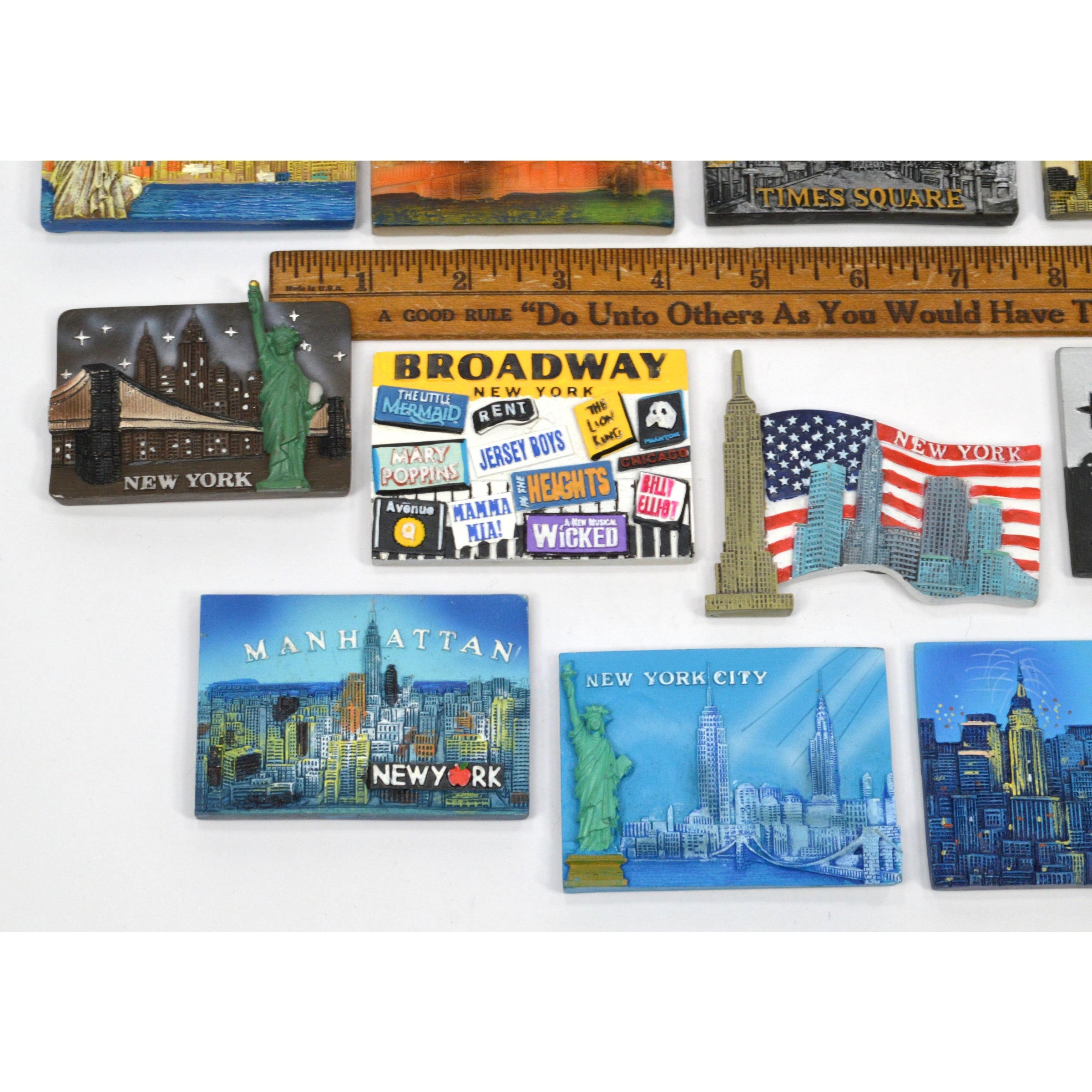 26-Piece New York NYC Resin Fridge Magnets Set - Unique Collectible Refrigerator Magnets for Home, Office & Travel Souvenirs