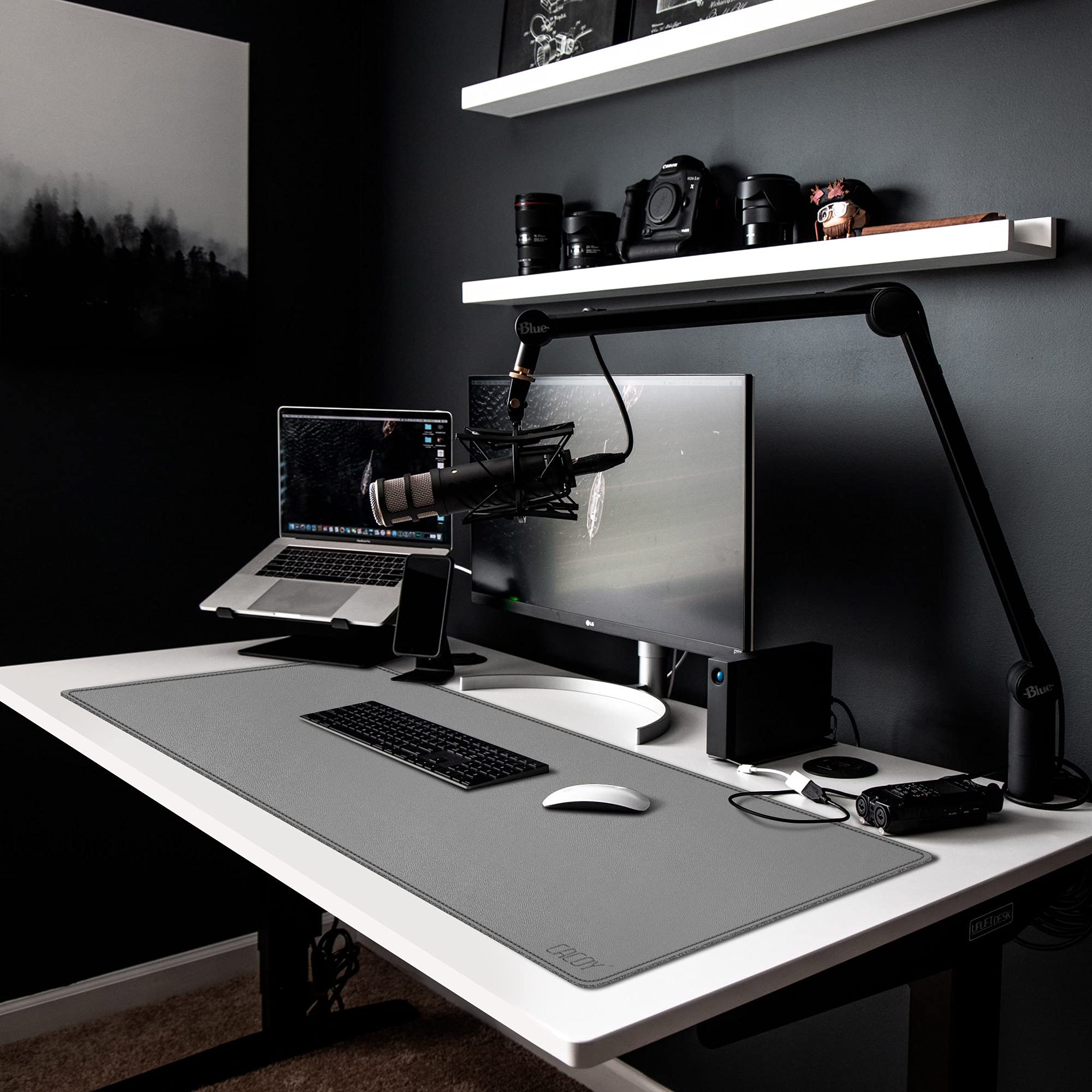 Premium Cacoy Genuine Leather Desk Mat - Extra Large 47.2