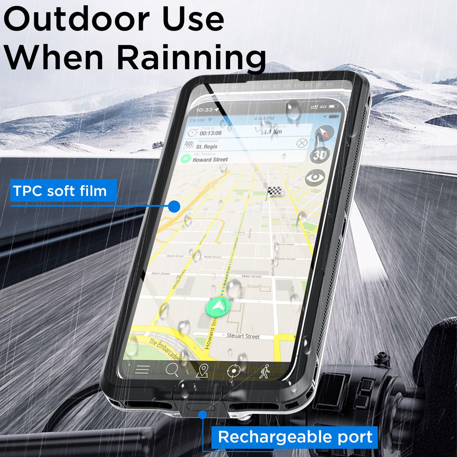 **AICase Waterproof Phone Pouch - Universal Underwater Dry Bag with Self-Check Function for iPhone 15/14/13/12/11, Samsung S24, LG, Google, Xiaomi & Nokia - Perfect for Beach, Snorkeling, Swimming & Outdoor Travel (Black)**