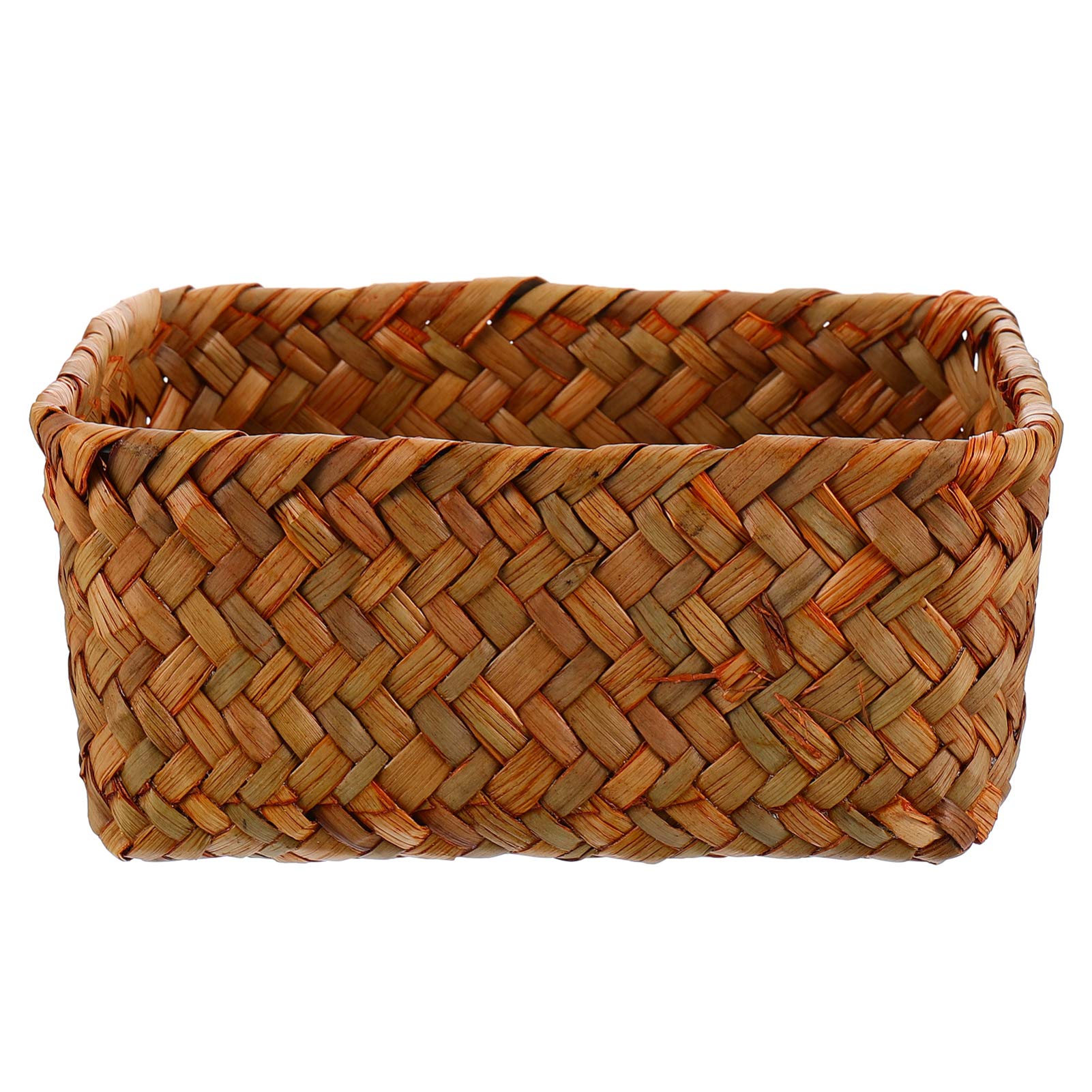 DOITOOL Woven Storage Basket - Clothes, Cutlery & Vanity Organizer - Natural Wicker Desk Tray for Home Decor & Shelf Storage - Perfect for Bedroom, Bathroom & Office Organization