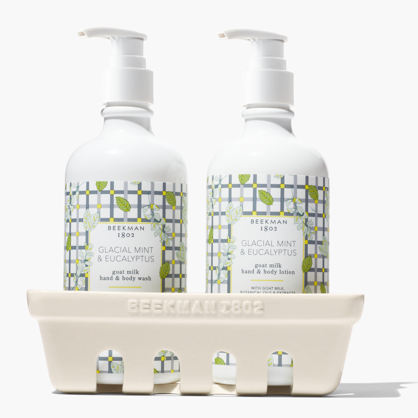 Glacial Mint & Eucalyptus Caddy Set - Aromatherapy Shower Essentials for Spa-Like Relaxation at Home