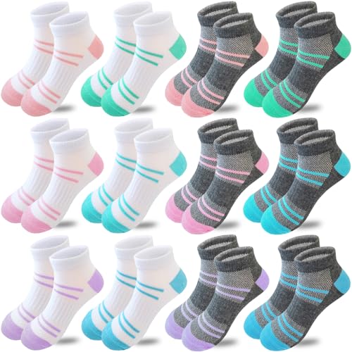6 Pairs White,6 Pairs Grey